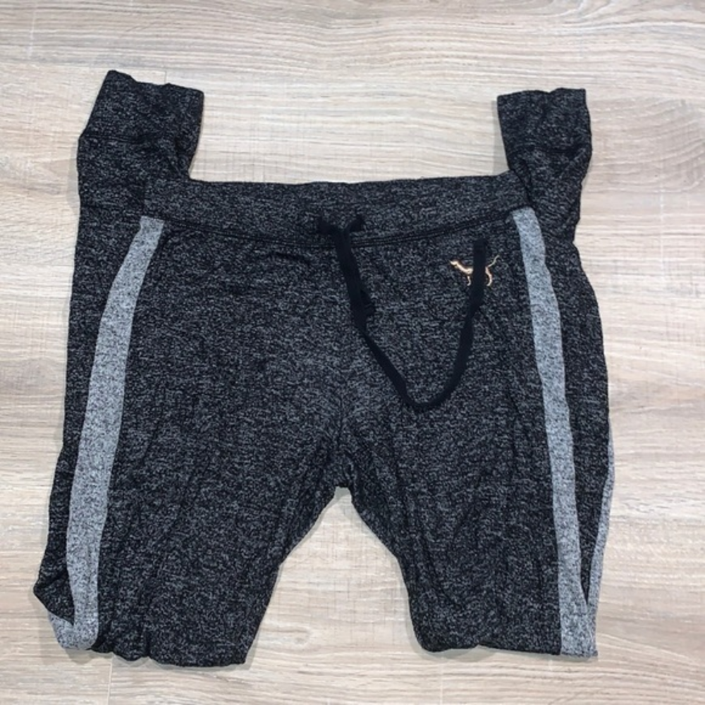 Victoria’s Secret black and grey sweatpants pink